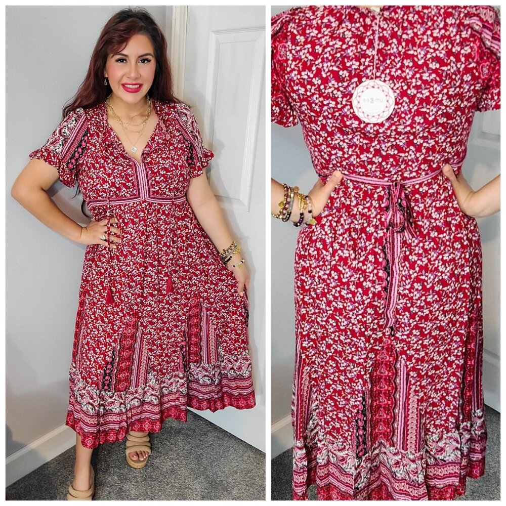 Afternoons In The Vineyard Midi Dress